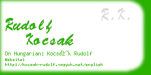 rudolf kocsak business card